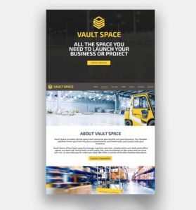 VaultSpace 1-Page Style WordPress Website