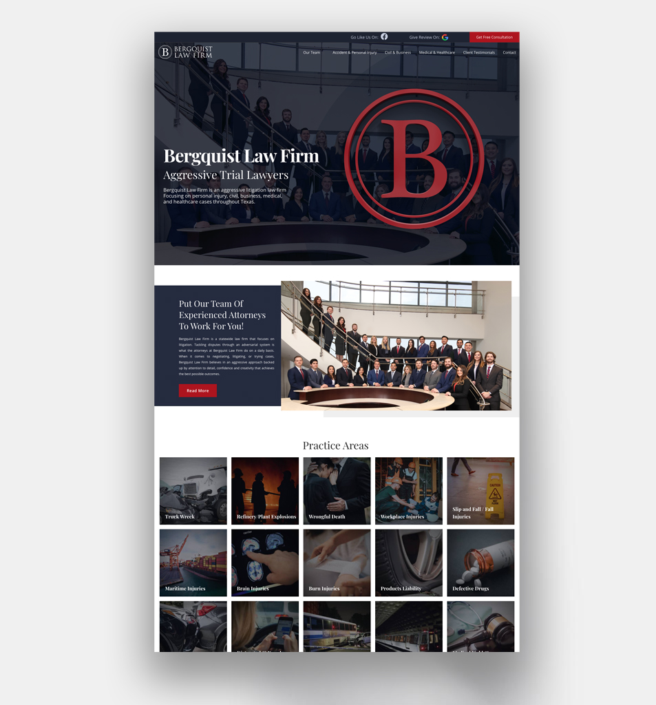 Bergquist Law Firm Website Design